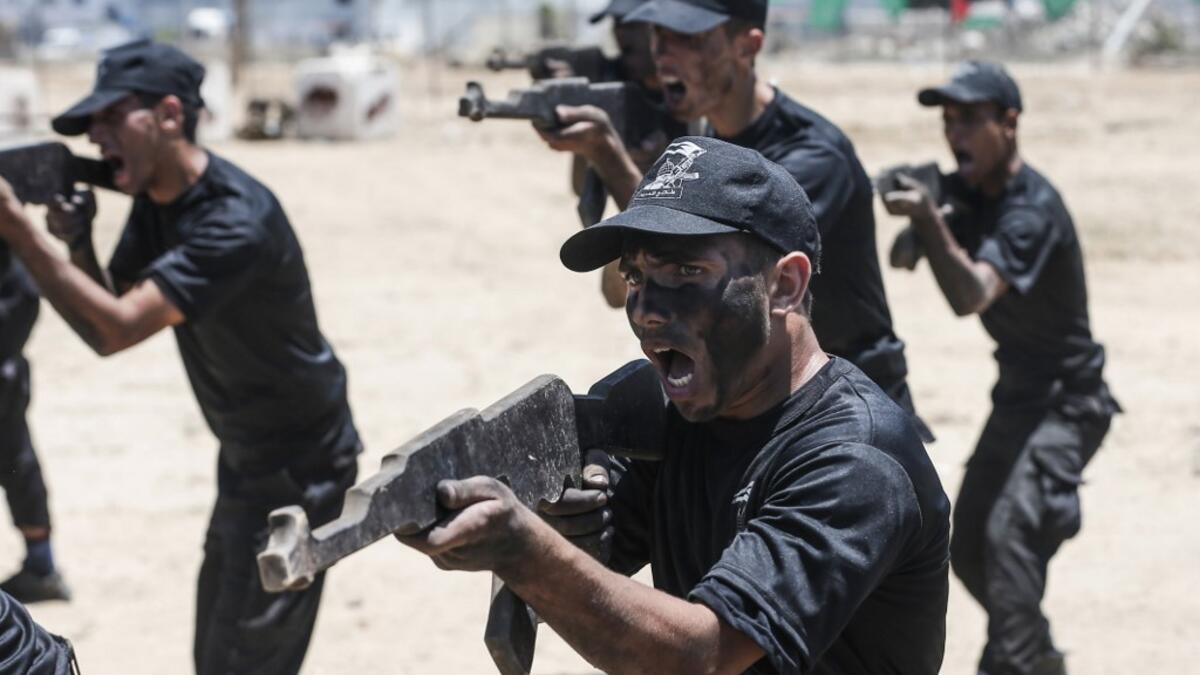 Palestinian Cadets Show Military Skills in Gaza Al Bawaba