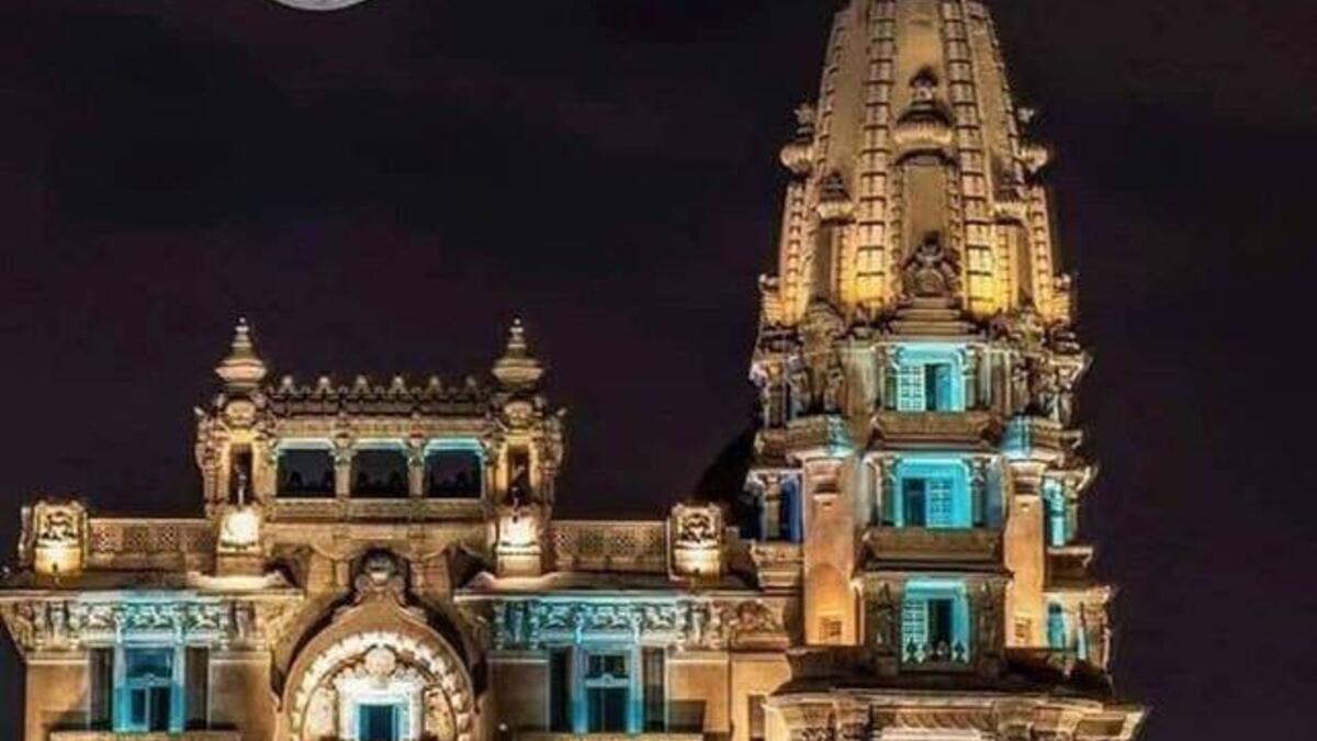 One of Cairo's neighborhoods is the Palace of the Baron, the only palace in the world that is not absent from the sun (Twitter)