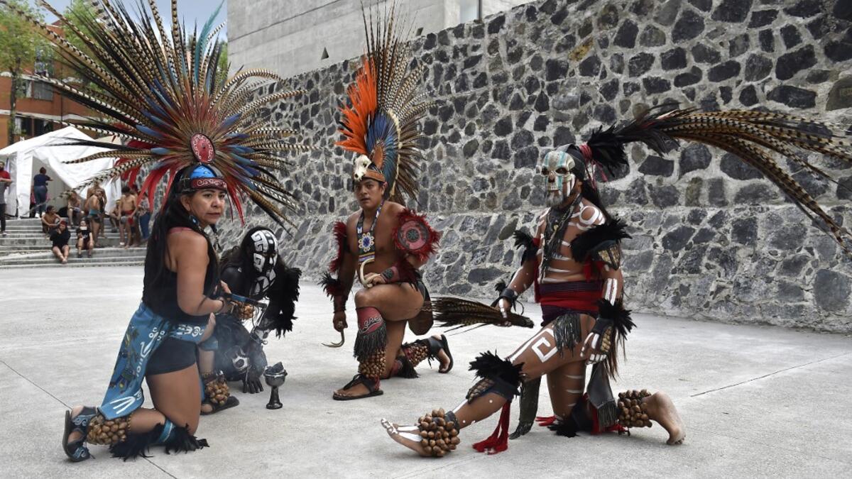The sport, which dates back 3,500 years and was played by the Mayas (600 BC) and Aztecs (1400 BC) with ludic and ceremonial purposes, is back to Mexico City after 500 years. ROCIO VAZQUEZ / AFP