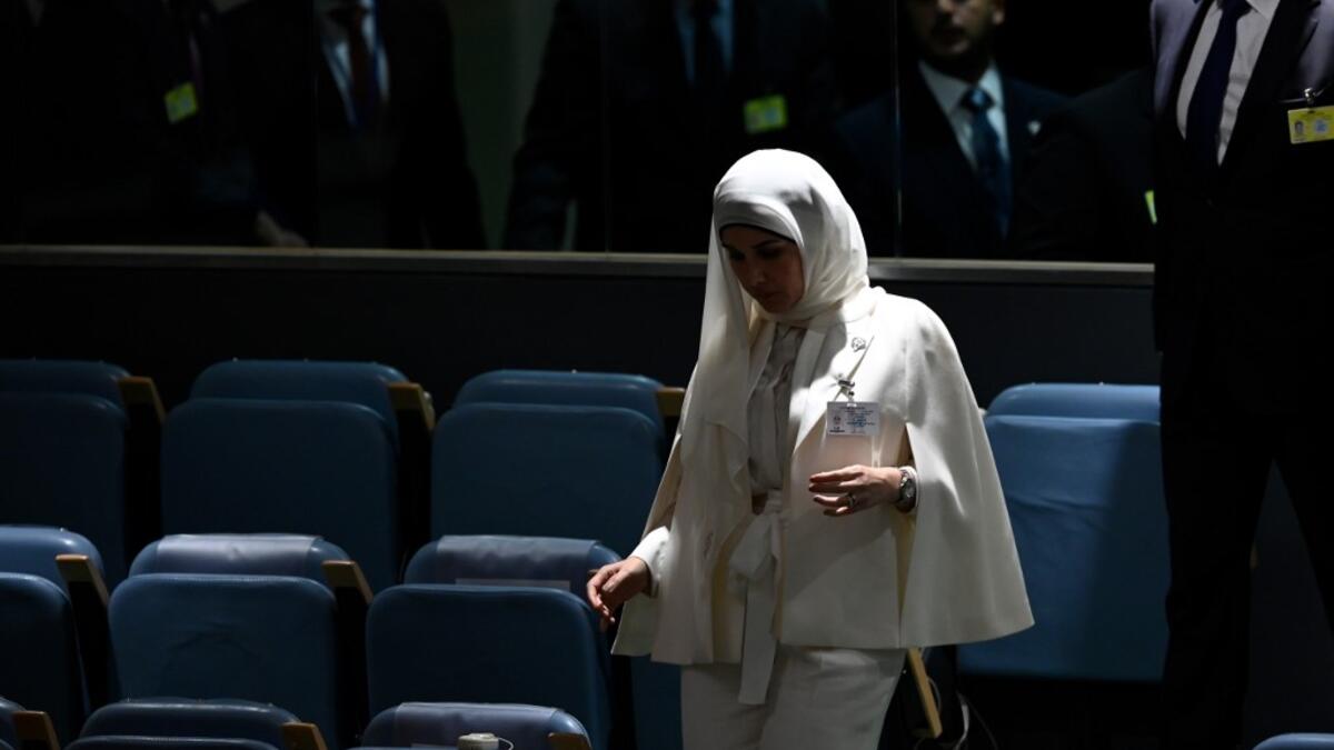 Jenan Boushehri, Kuwait's Minister of State for Housing Affairs, attends the 74th Session of the General Assembly at the United Nations headquarters on September 25, 2019 in New York. Johannes EISELE / AFP