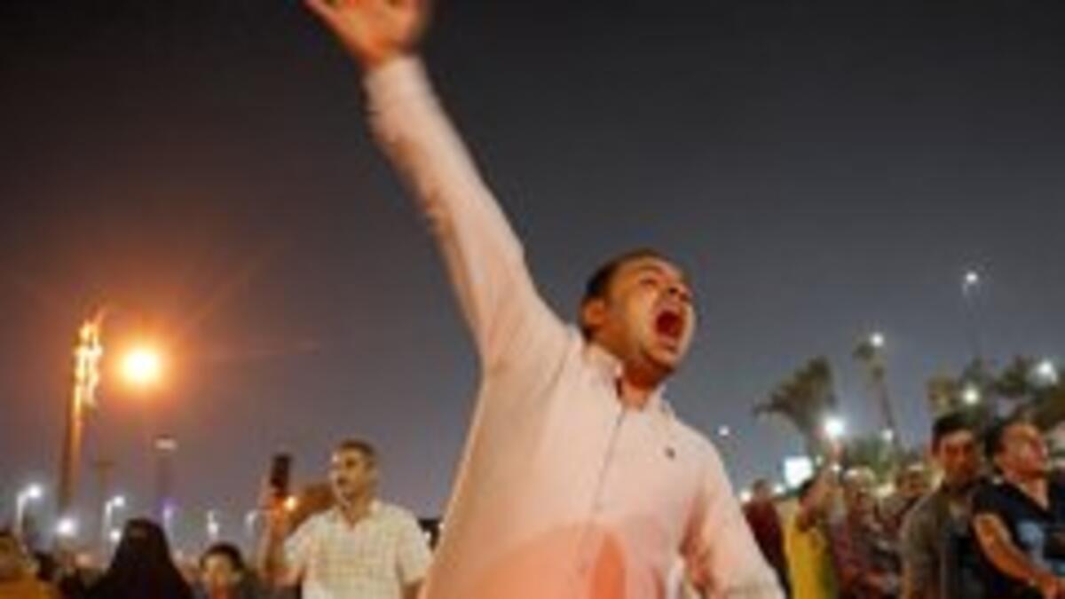 Protests emerged in cities across Egypt Friday night. (Twitter)