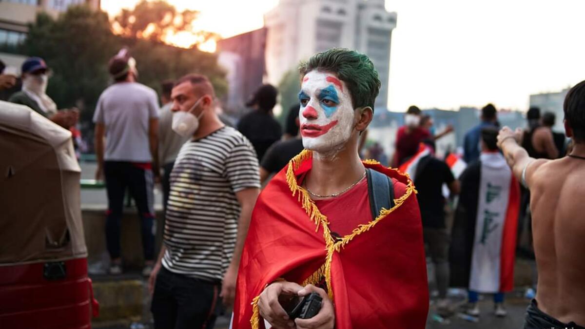 Protest in Baghdad, Iraq (Twitter)