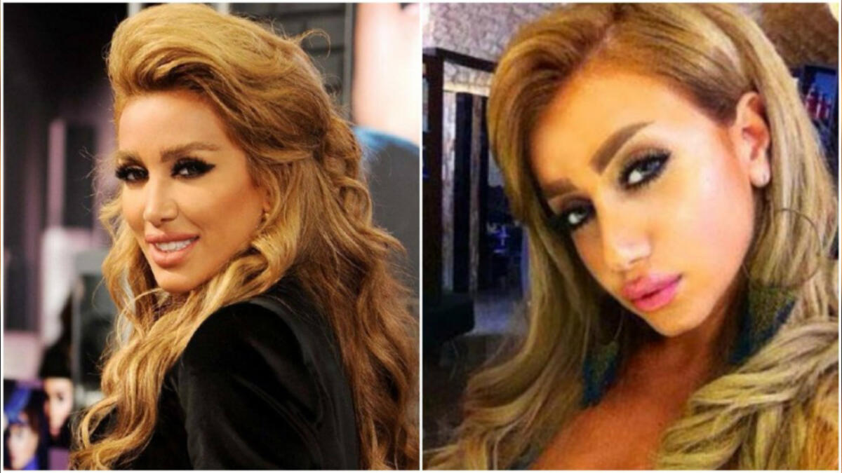 Maya Diab With Her Lookalike