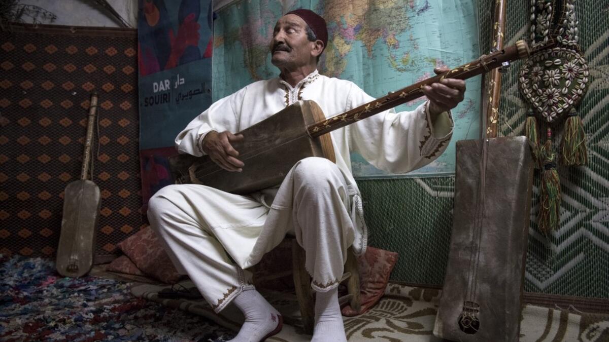 Gnawa refers to a "set of musical productions, fraternal practices and therapeutic rituals where the secular mixes with the sacred", according to the nomination submitted by Morocco. FADEL SENNA / AFP