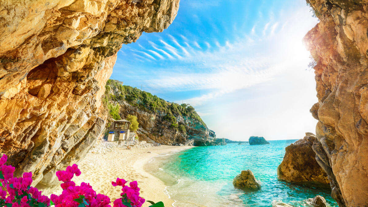Beautiful view over the sea beach in Corfu island, Pelion, Mylopotamos, Greece (Shutterstock)