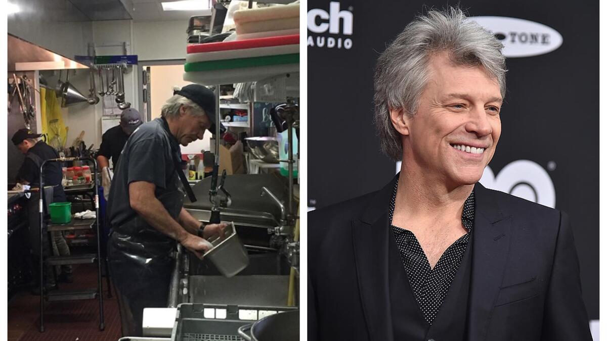 أطلق مغني الروك المعروف "جون بون جوفي" حملة لتوزيع الوجبات المجانية للفقراء والمحتاجين من مطعمه The Livin 'on a Prayer star في نيو جيرسي، كما شوهد وهو يغسل الأطباق.