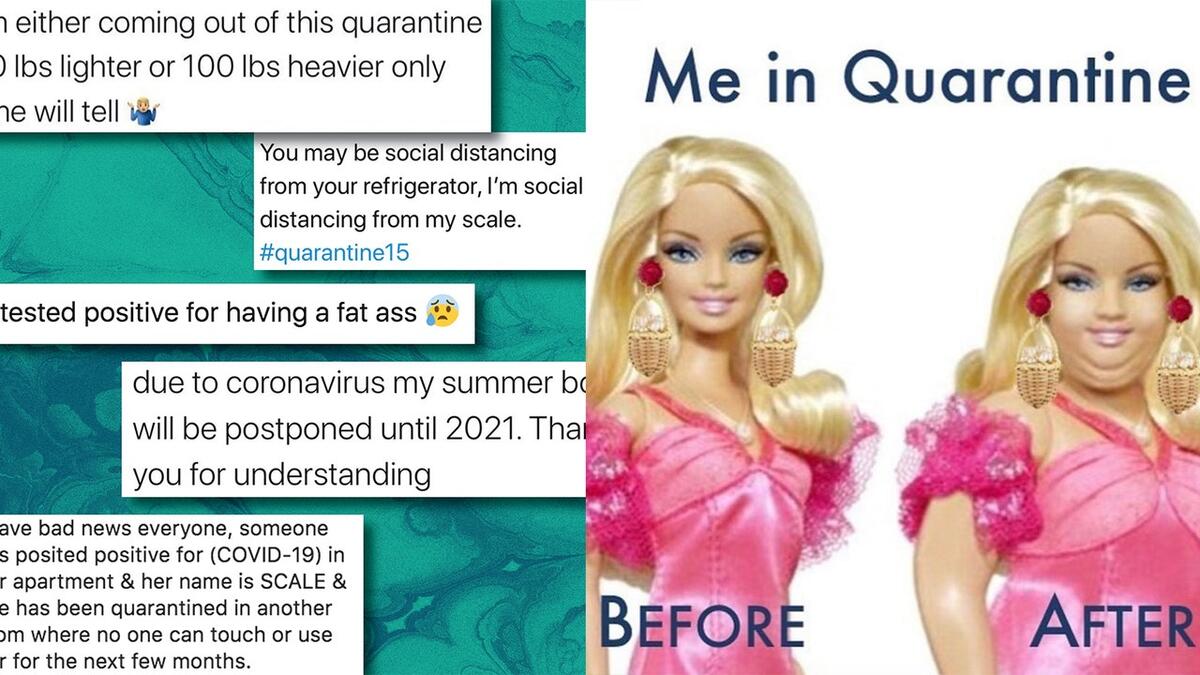 Covid-19 (lbs): الوزن المكتسب أثناء الحجر المنزلي.