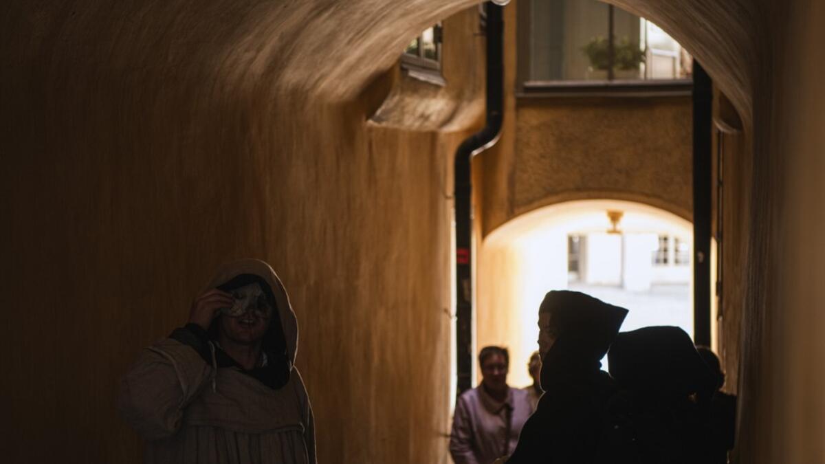 With tourists confined at home and Stockholmers staying away from crowds, one Swedish tour guide is trying to boost his flagging business by offering coronavirus-weary Swedes tours of the city's previous pandemics, from the black death to cholera outbreaks.  Jonathan NACKSTRAND / AFP