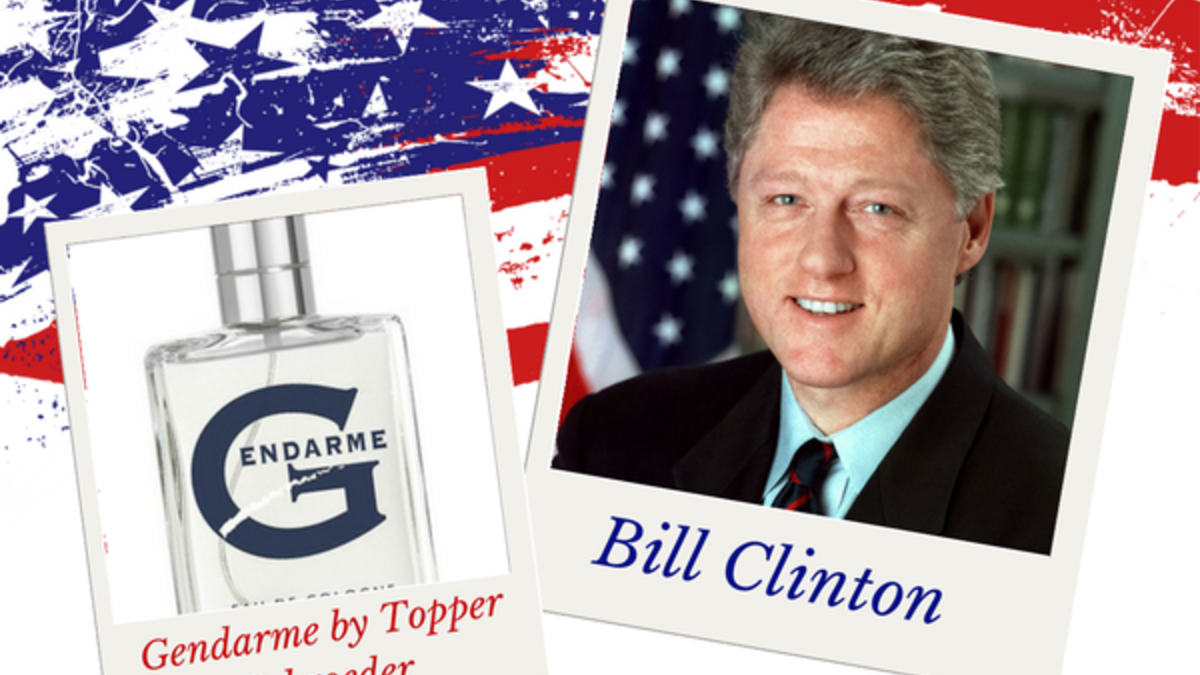 الرئيس الأمريكي السابق "بيل كلينتون": كشف مساعد كلينتون الشخصي عن عطره المفضل وهو Gendarme  من Topper Schroder.