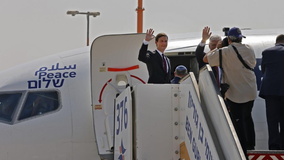 The El Al flight, scheduled to leave at 0730 GMT from Ben Gurion Airport near Tel Aviv, will carry a delegation led on the American side by President Donald Trump's son-in-law and White House advisor Jared Kushner. menahem kahana / AFP