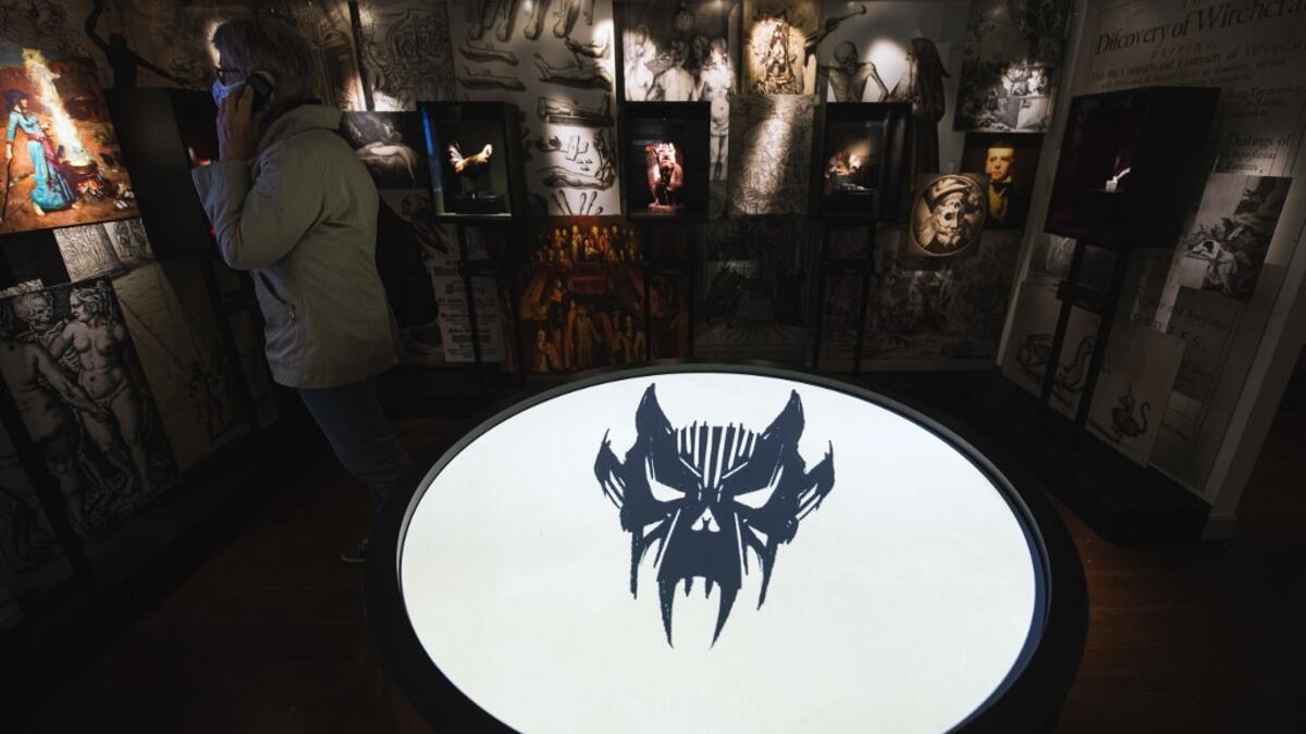 A woman visits the HEX!, a museum of Witch Hunt, on October 1, 2020 in Ribe, Denmark. Located in the home of a former witch hunter, the Hex! Museum of Witch Hunt sheds light on how a fear of witches led to persecutions that swept across Denmark and Europe in the 16th and 17th centuries. Jonathan NACKSTRAND / AFP