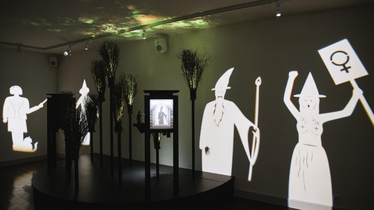 The Wizards is displayed at the HEX!, a museum of Witch Hunt, on October 1, 2020 in Ribe, Denmark. Located in the home of a former witch hunter, the Hex! Museum of Witch Hunt sheds light on how a fear of witches led to persecutions that swept across Denmark and Europe in the 16th and 17th centuries. Jonathan NACKSTRAND / AFP