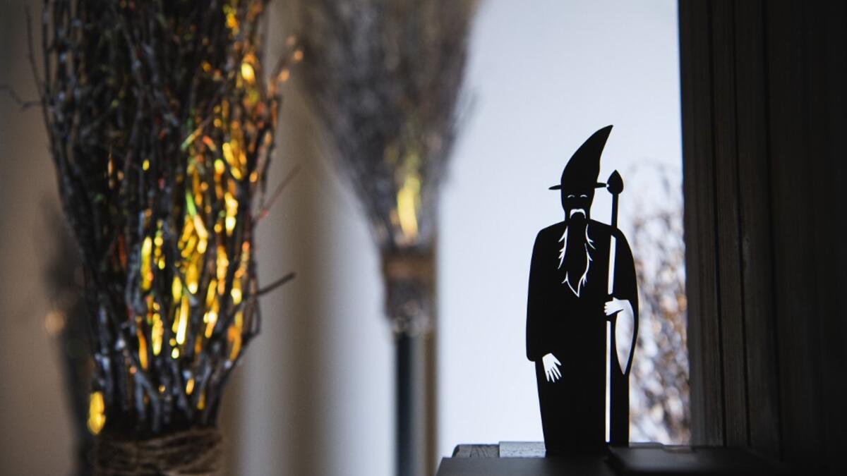 The Wizards is displayed at the HEX!, a museum of Witch Hunt, on October 1, 2020 in Ribe, Denmark. Located in the home of a former witch hunter, the Hex! Museum of Witch Hunt sheds light on how a fear of witches led to persecutions that swept across Denmark and Europe in the 16th and 17th centuries. Jonathan NACKSTRAND / AFP