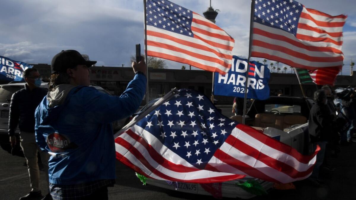 Supporters around the country are taking to the streets to celebrate after news outlets have declared Democratic presidential nominee Joe Biden winner over President Donald Trump in the U.S. Presidential race. Ethan Miller/Getty Images/AFP