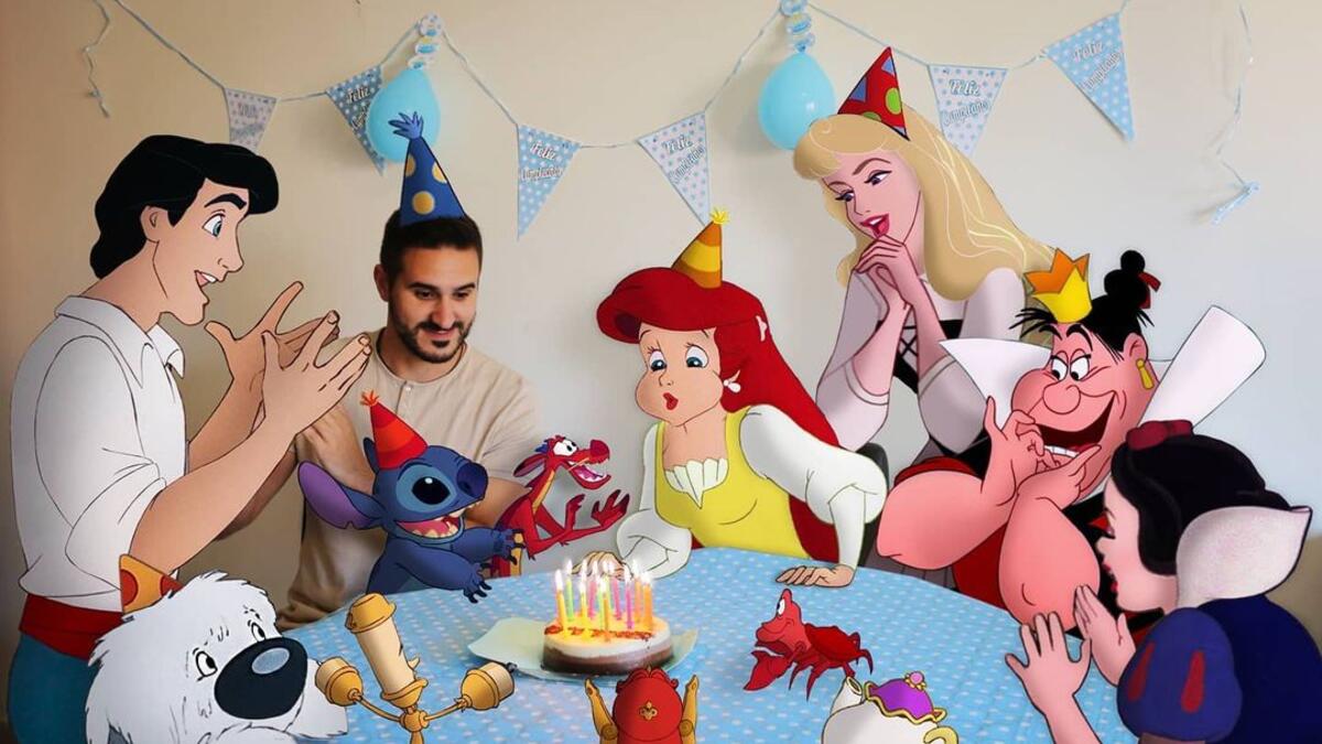 Artist Samuel MB pictures his life with Disney Charachters. (Instagram/ Samuel MB)