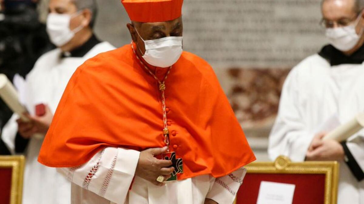 Archbishop Wilton Gregory of Washington, DC, was holed up in a Vatican guesthouse, receiving meals at his door. (Twitter)