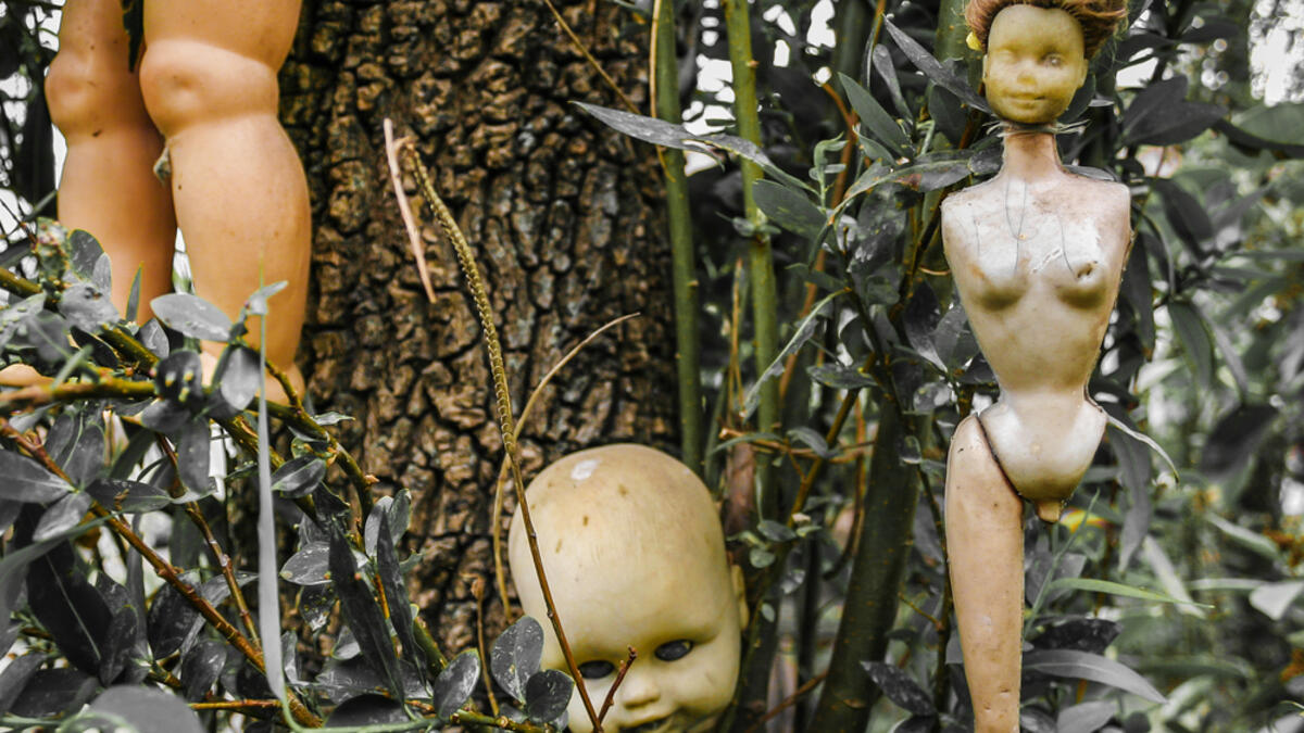 Creepy old dolls in the abandoned Island of the Dolls, Xochimilco, southern Mexico City. (Shutterstock)