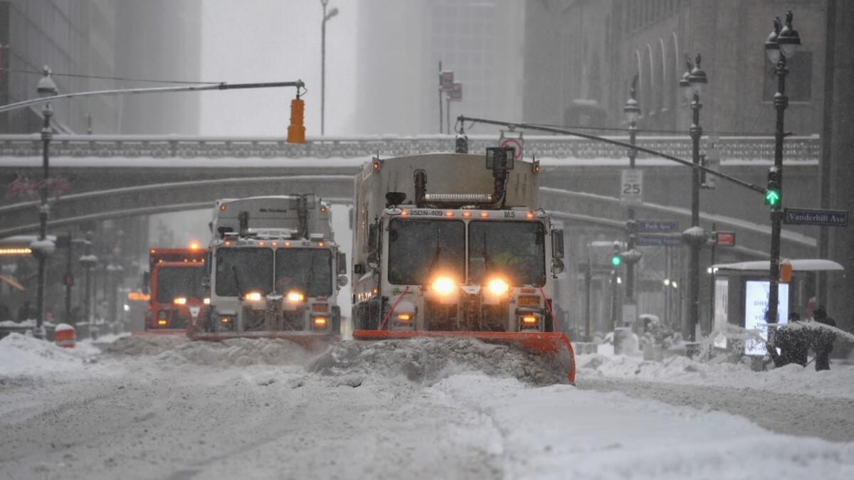 The National Weather Service issued storm warnings from Virginia to Maine -- a swathe home to tens of millions of people -- and forecast snowfall of 18 to 24 inches (45-60 centimeters) in southern New York, northeastern New Jersey and parts of southwest Connecticut.  Angela Weiss / AFP