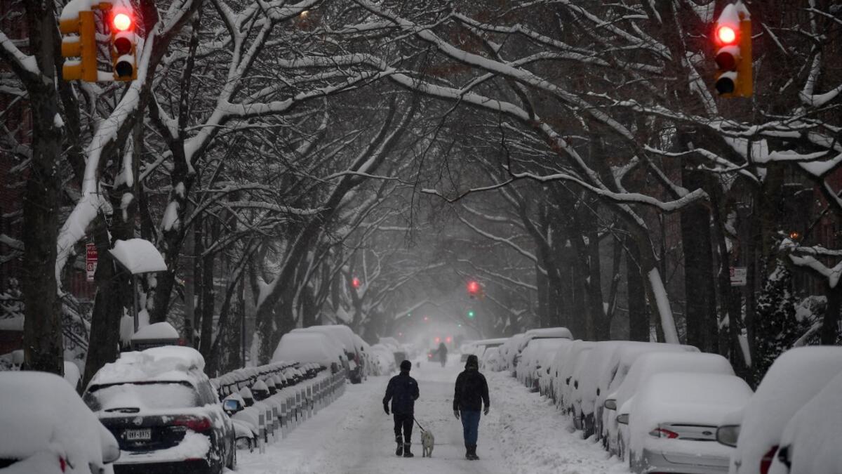 The National Weather Service issued storm warnings from Virginia to Maine -- a swathe home to tens of millions of people -- and forecast snowfall of 18 to 24 inches (45-60 centimeters) in southern New York, northeastern New Jersey and parts of southwest Connecticut.  Angela Weiss / AFP