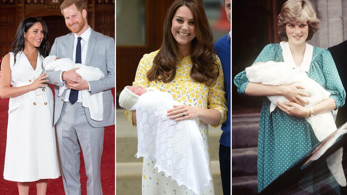 بطانية ملكية: لأول ظهور لهم في العالم، يتم لف الأطفال الملكيين تقليديًا في بطانية من صنع شركة ملابس التريكو ومقرها نوتنغهام G.H. Hurt & Sons.