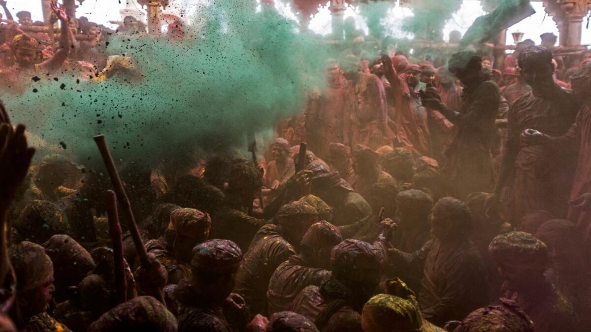Lathmar Holi festival celebrations