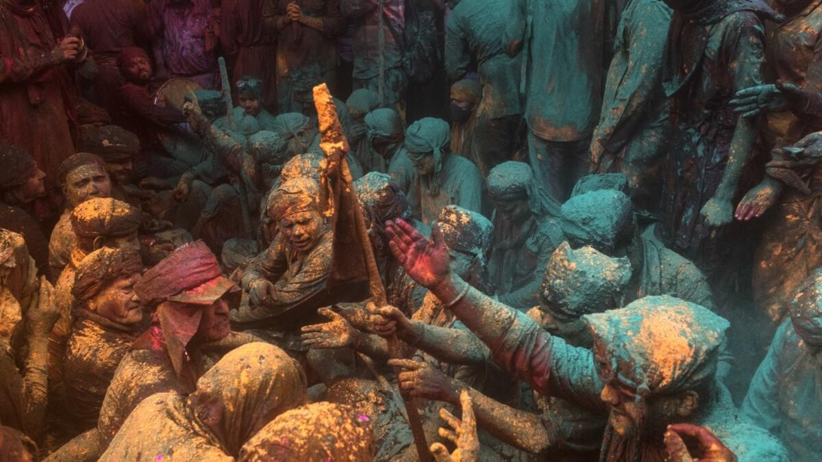 Lathmar Holi festival celebrations