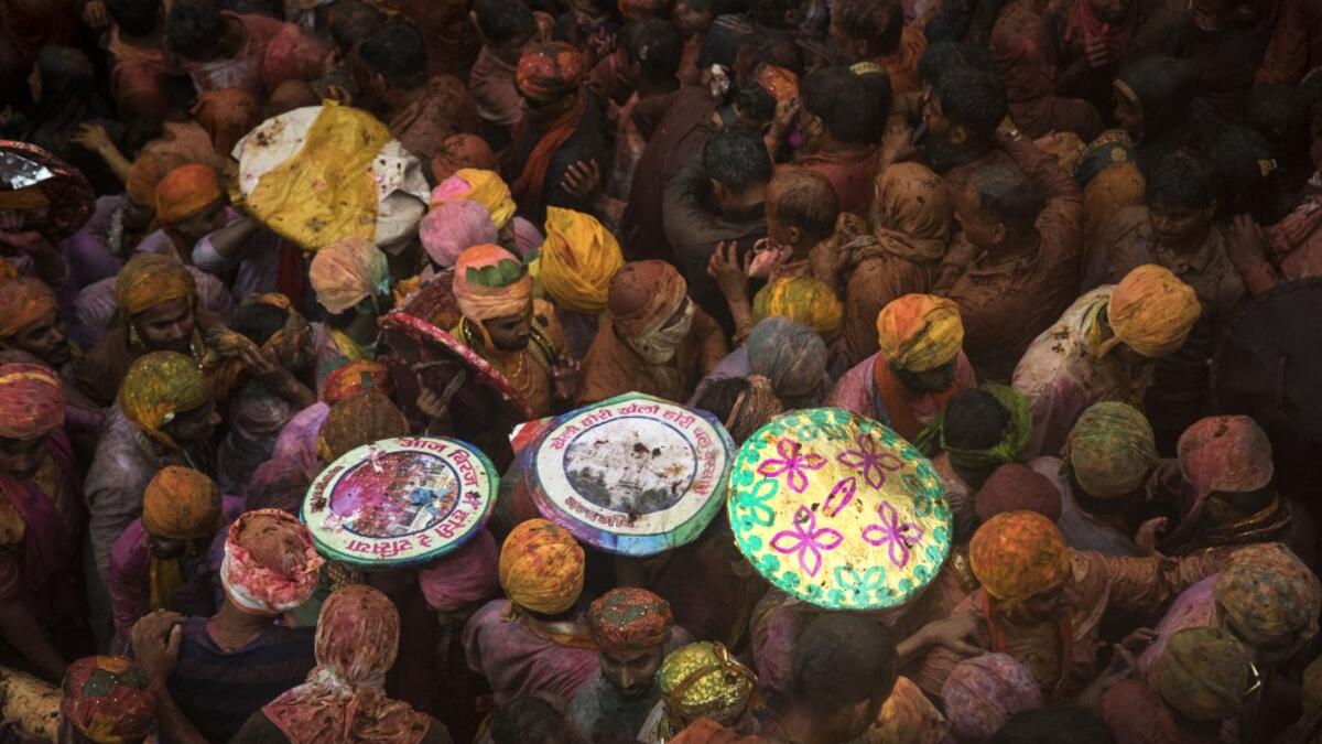 Lathmar Holi festival celebrations