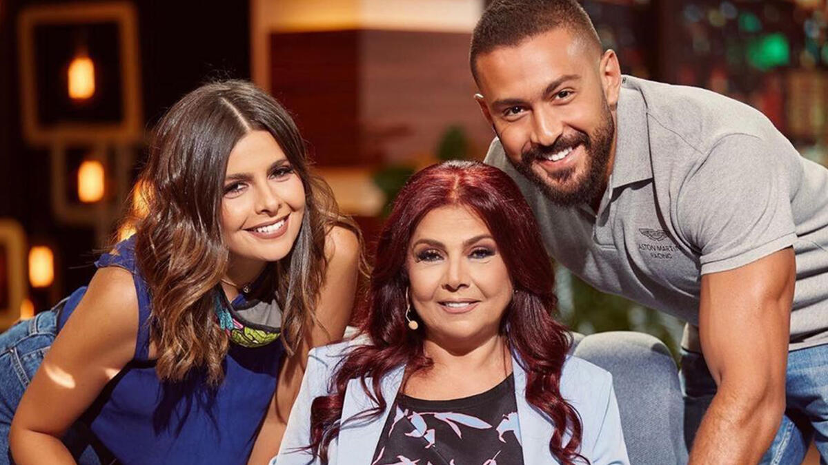 Sabah Jazairi with her children Karam and Rasha Taki