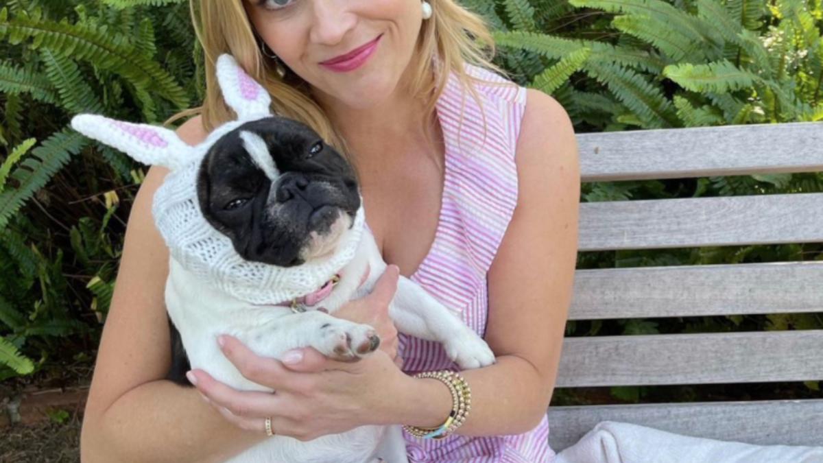 Reese Witherspoon celebrated her dog's first easter