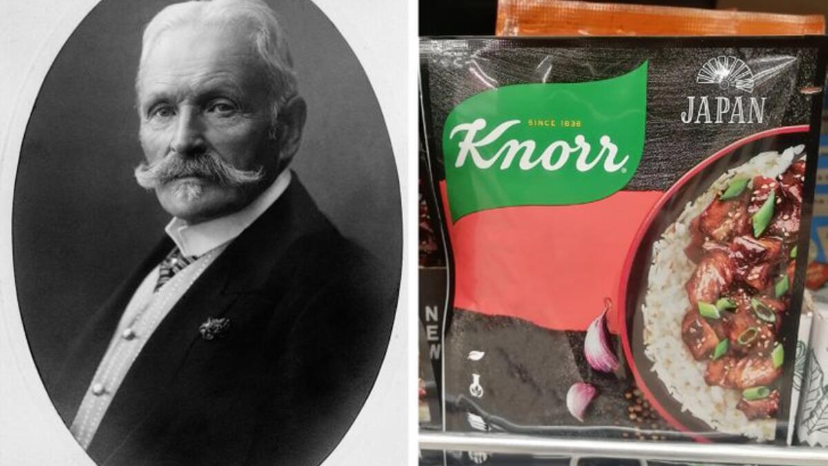 كنور: أسس هذه العلامة التجارية كارل هاينريش كنور في عام 1838، وبدأ في تجربة تجفيف الخضار والتوابل، مما أدى إلى إطلاق أول أنواع الحساء المجفف في جميع أنحاء أوروبا القارية في عام 1873.