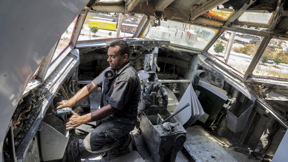 Palestinian twin turn airplane into a restaurant