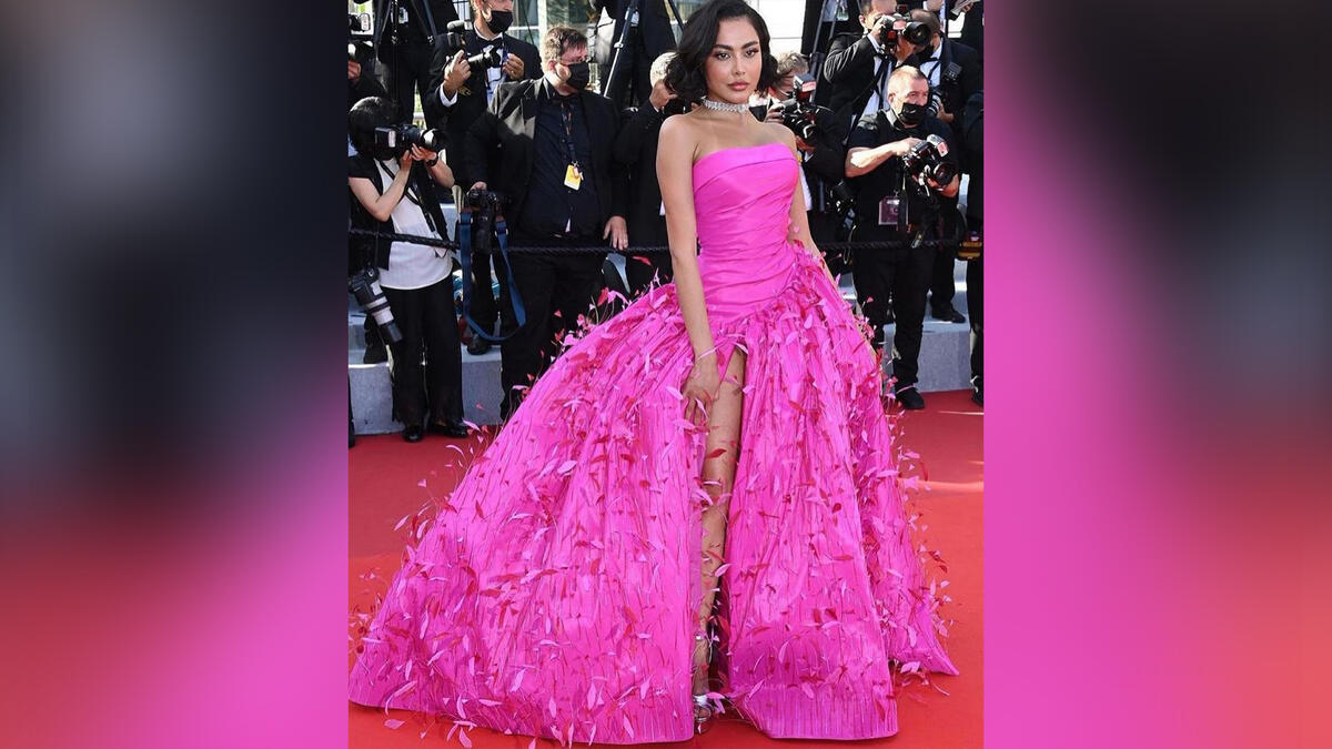 Kuwaiti fashionista Fatima Al-Momen's 1st look - Dress by RAMI KADI