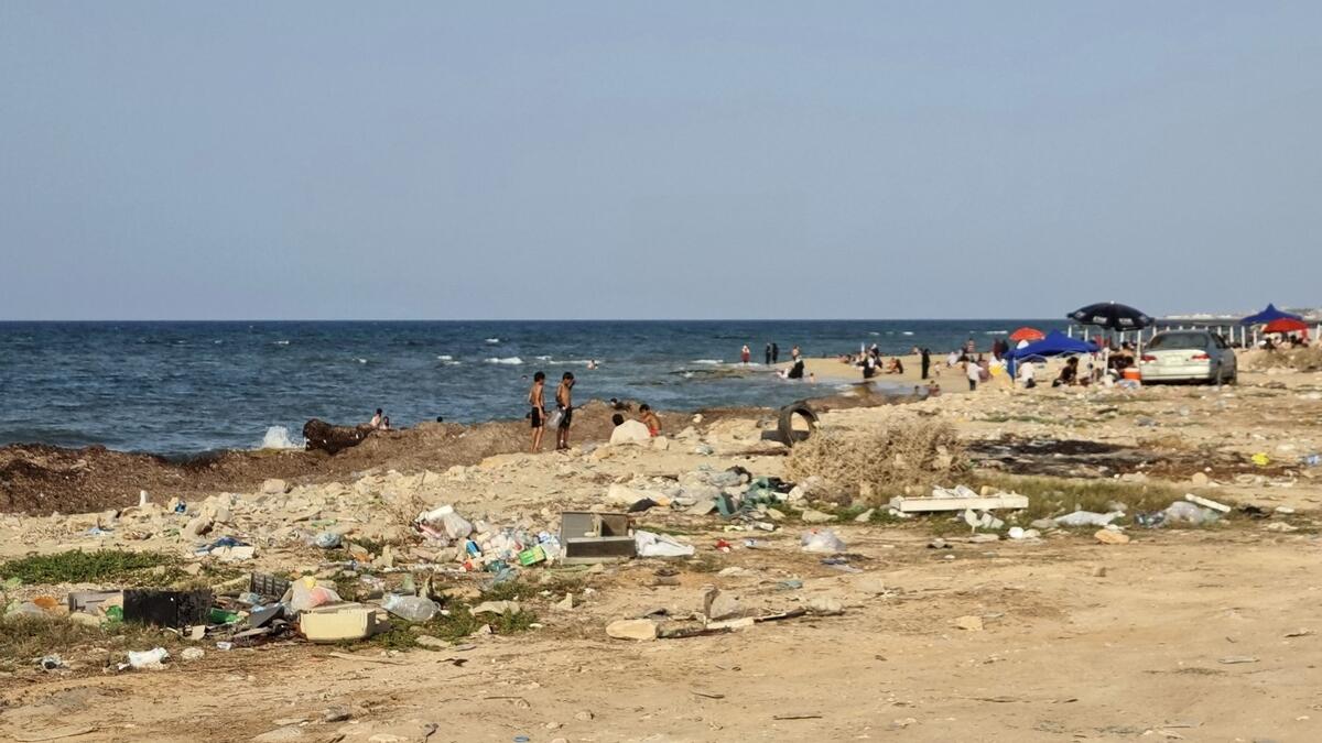 Pollution at Libya beaches