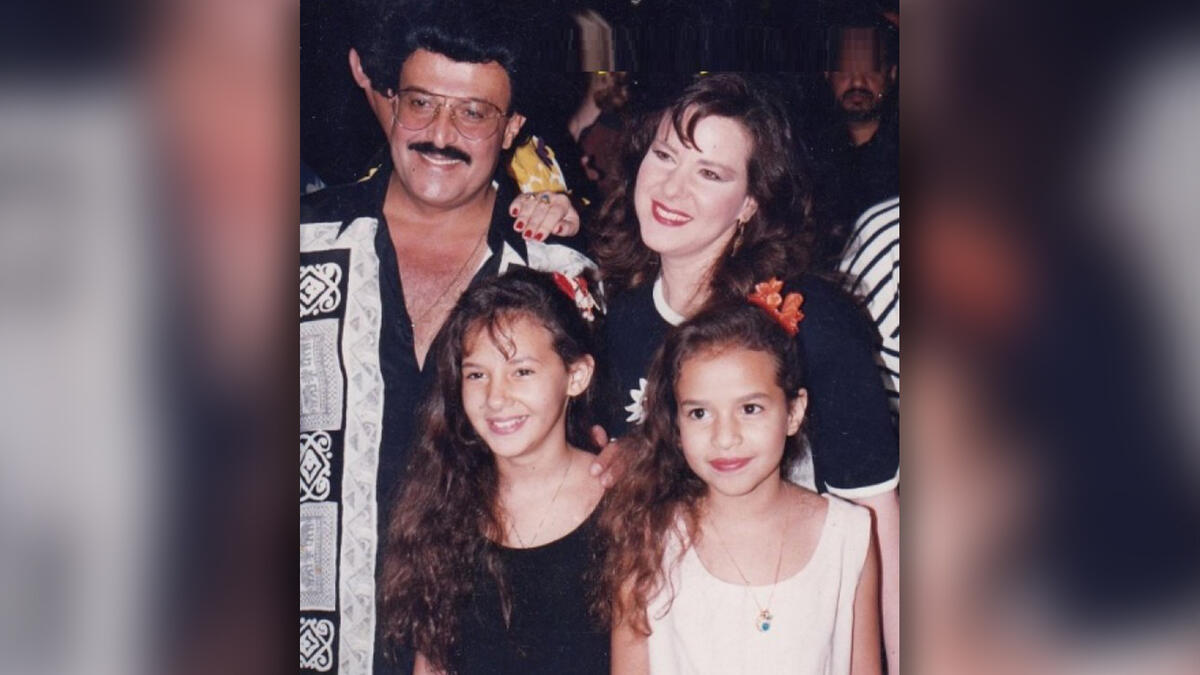 Samir and Dalal with daughters young Donia and Amy