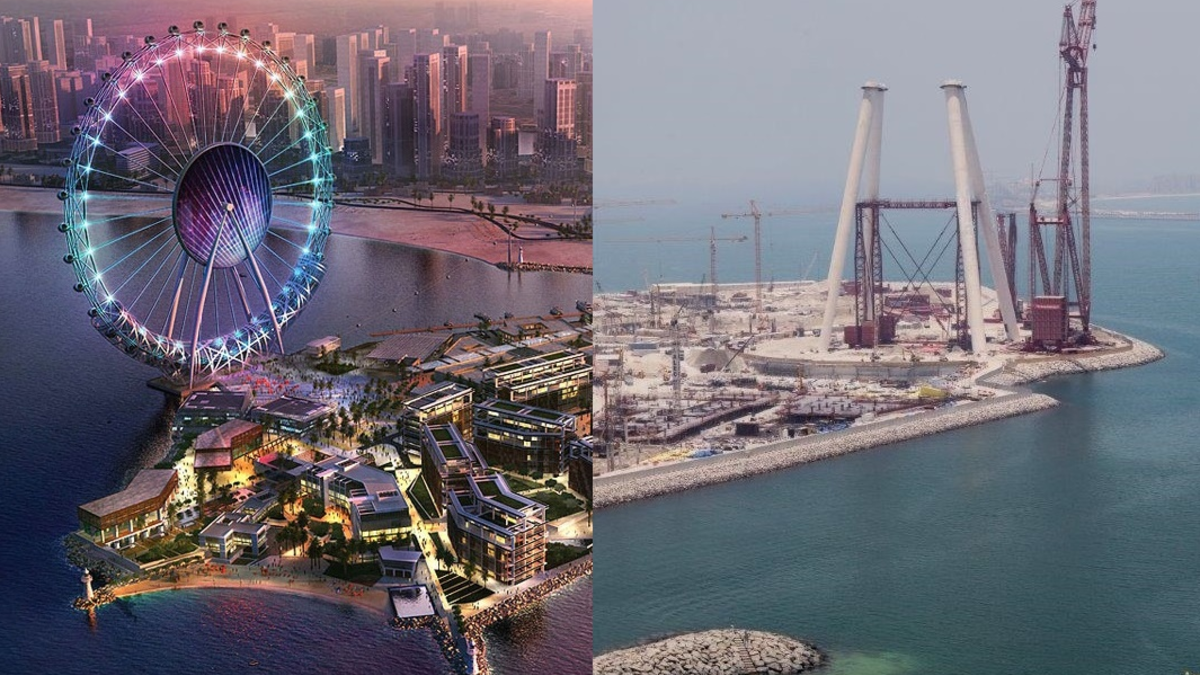 ويبلغ وزن محور العجلة وحلقة الدوران 1805 طن أي ما يوازي 4 طائرات ايرابص A380 ويبلغ طول المحور وحلقة الدوران 40 مترًا ويصل ارتفاعها الى نحو 20 مترًا.