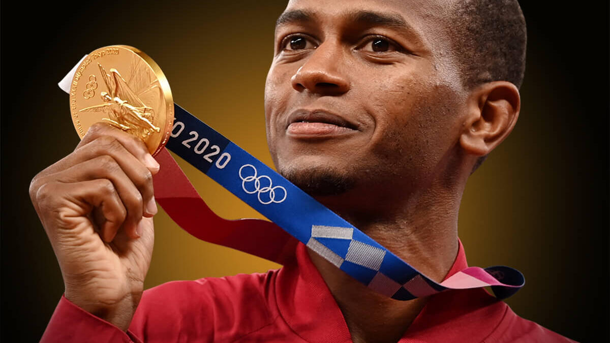 معتز برشم / قطري / فئة الرياضة / بطل العالم في الوثب العالي، وصاحب الرقم القياسي العالمي في آسيا، وقد سجل ثاني أعلى قفزة في التاريخ عند ارتفاع 2.43 مترًا وفاز بالميدالية الذهبية في أولمبياد طوكيو 2020،