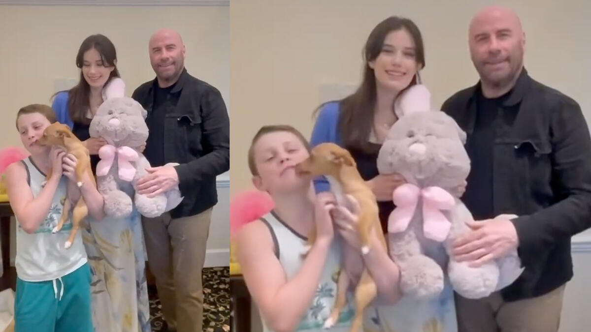 John Travolta and his kids