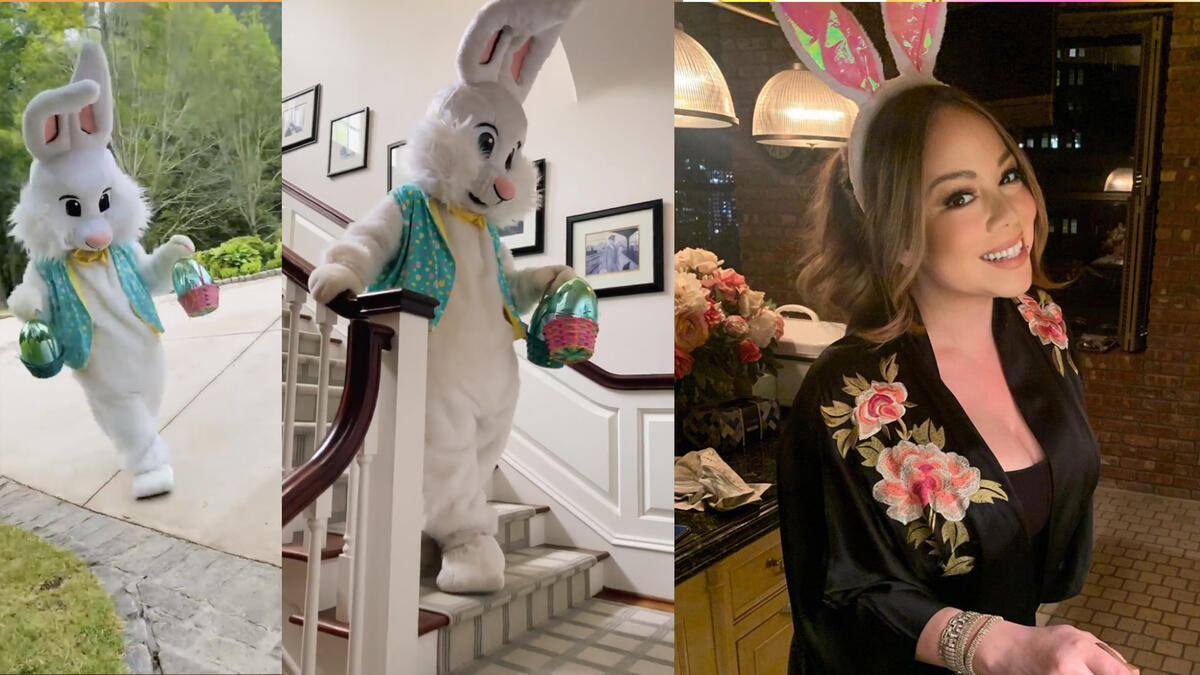 Mariah Carey Welcomes The Easter Bunny