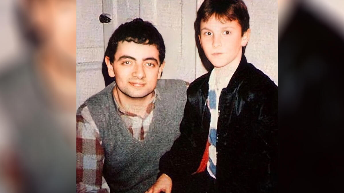 young mr bean and young Christian bale