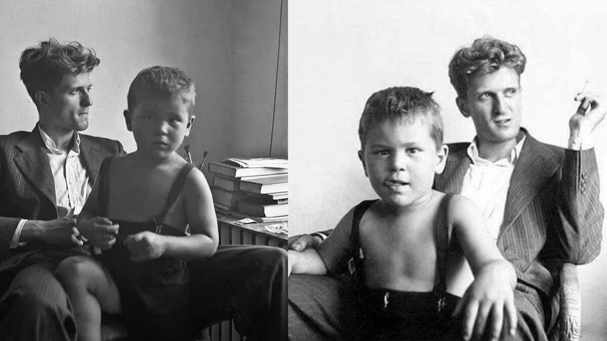 3-Year-Old Robert De Niro With His 24-Year-Old Father Robert De Niro Sr., 1946