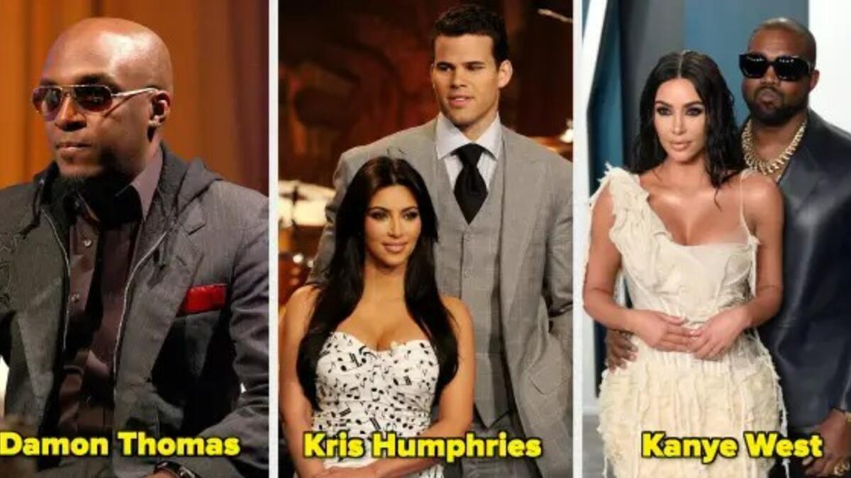 نجمة تلفزيون الواقع كيم كارداشيان: تزوجت من المنتج الموسيقي دامون توماس (2000-2004) ومن ثم من لاعب كرة السلة المحترف كريس همفريز (2011-13) وبعدها من مغني الراب كانيه ويست (2014-2021).