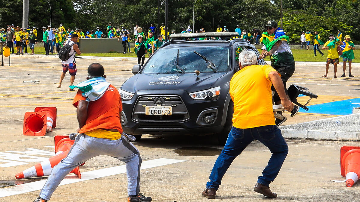 Supporters of Brazilian former President Jair Bolsonaro
