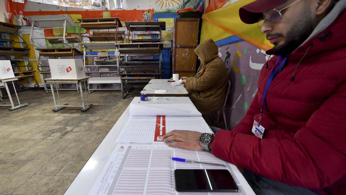 At the polling station
