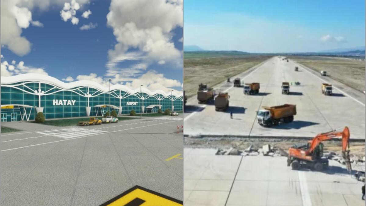 مطار هاتاي: بعد ساعات من وقوع الزلزال الثاني في تركيا، انقسم مدرج مطار هاتاي الدولي إلى قسمين، مما أدى إلى إغلاقه، وأصبح المدرج الوحيد بالمطار غير صالح للاستخدام تمامًا، وتم تعليق جميع الرحلات الجوية بعد تقسيم المدرج إلى قسمين.