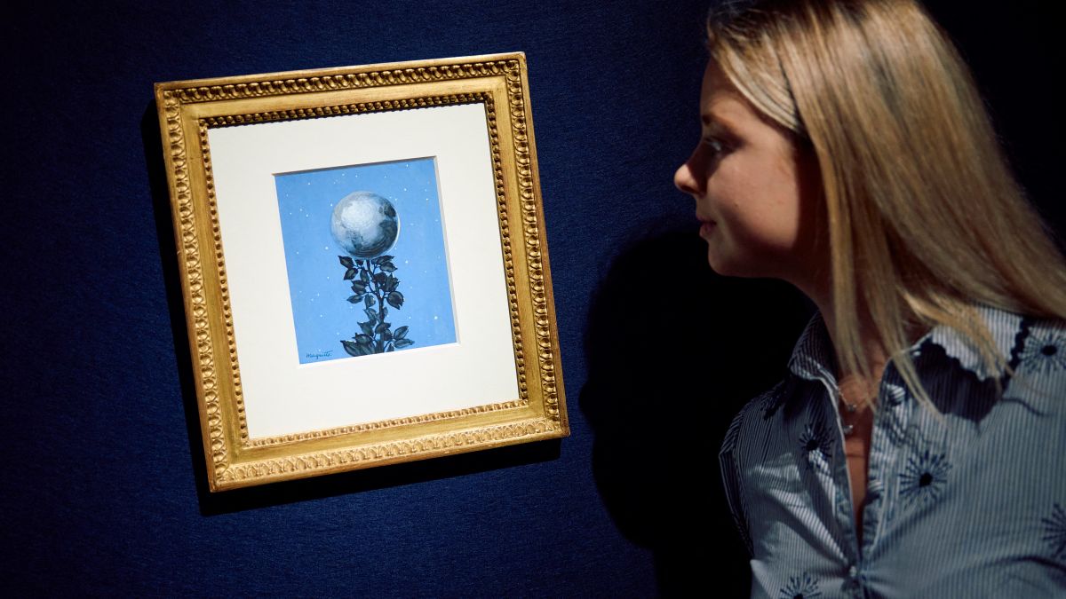 Created after the 1951 original oil on canvas Le grand style by René Magritte (1898-1967). This work is signed ‘Magritte’ in fascimile in graphite color in the lower right margin and signed in pencil in the lower left margin by the representative of ADAGP representing the Magritte Succession, Mr. Charly Hersovici. Numbered from the edition of 300 in pencil in the lower left margin. (photo by afp)