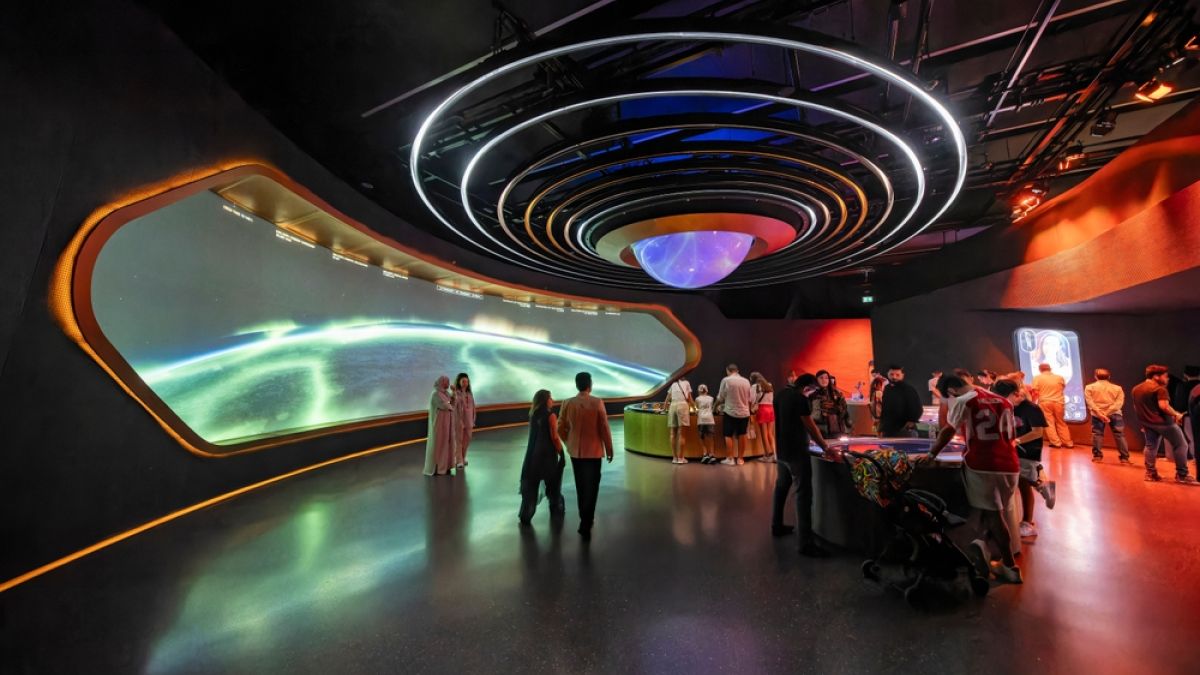 Interior of Museum of Future in Dubai.