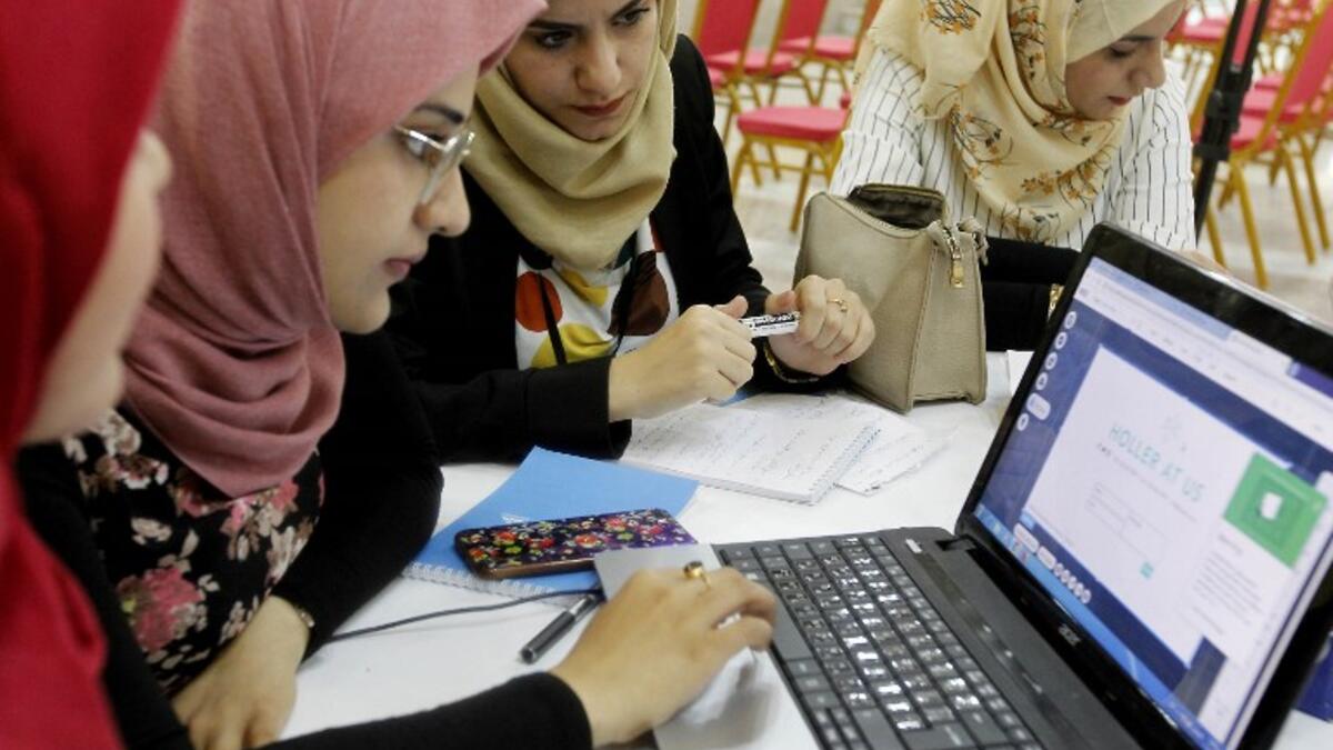 The first murmurs of this creative spirit were felt in 2013, but the Islamic State group's sweep across a third of the country the following year put many projects on hold.
SABAH ARAR / AFP