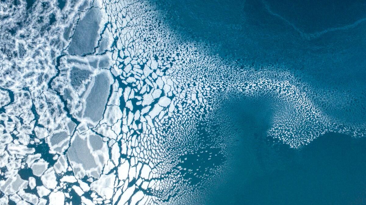 الجائزة الثالثة عن فئة الطبيعة صورة بعنوان "Ice formation" "تشكيل الجليد" التقطت من قبل فلوريان