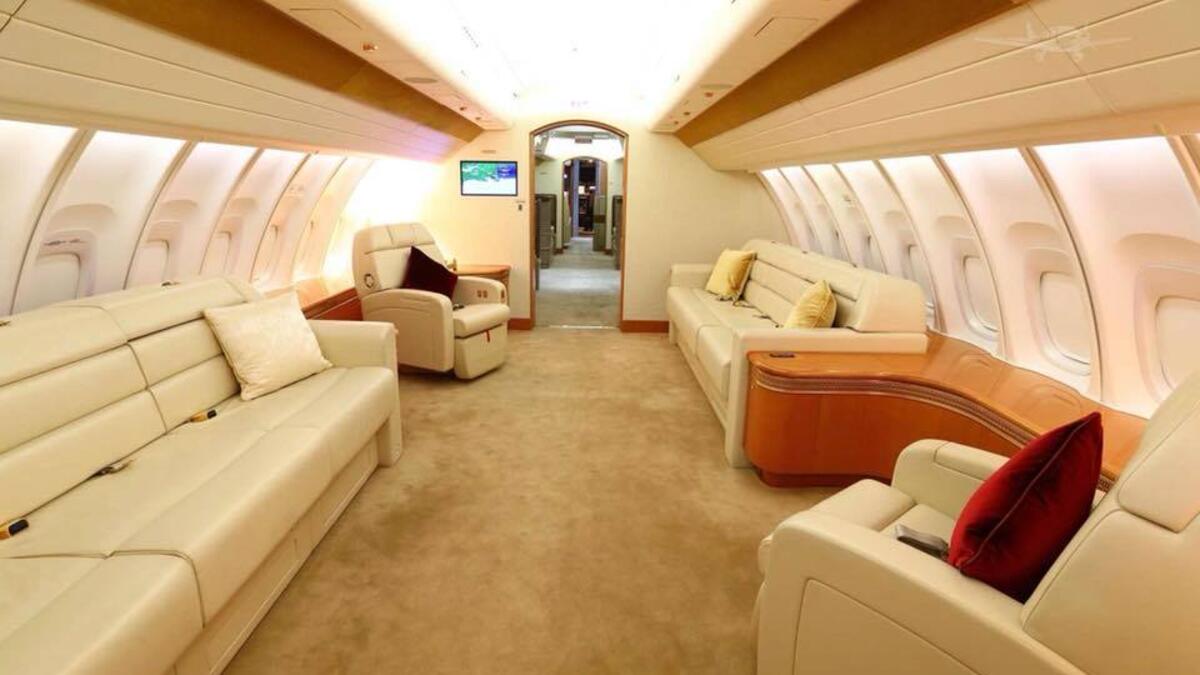 Inside Boeing 747-8i. (Facebook)