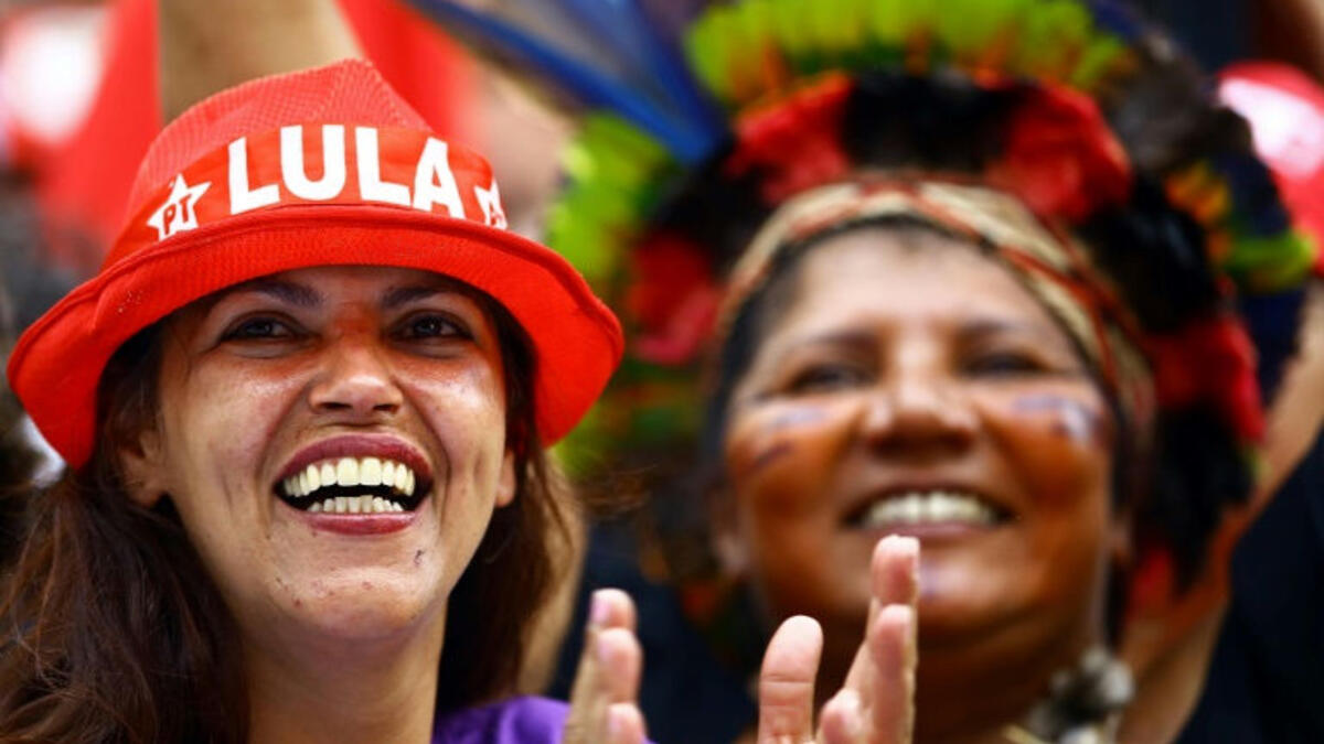 Supporters of the Workers' Party founder and Brazilian ex-president (2003-2011) Luiz Inacio Lula da Silva take part in a May Day rally at Santos Andrade square in Curitiba, Brazil, on May 1, 2018 /AFP